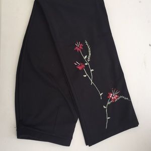 Express stretch embroidered pants